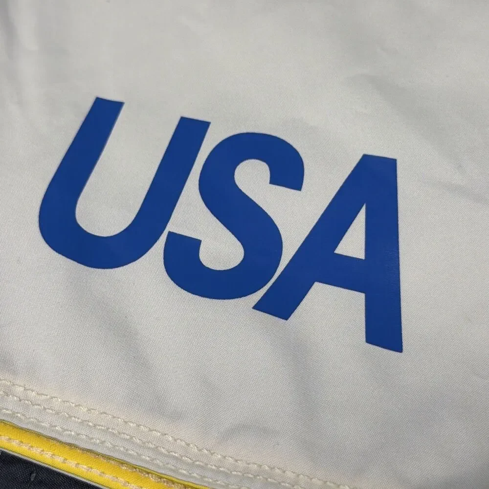 Tommy Hilfiger Sailing Gear USA Board Shorts Men's Large Blue White Yellow Swim